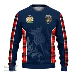 ScotsTee Shop Scottish Majoribanks Clan Scottish Crest and Scottish Thistle Sport Tartan Sweatshirt