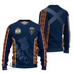 ScotsTee Shop Scottish Scrymgeour Clan Scottish Crest and Scottish Thistle Sport Tartan Sweatshirt