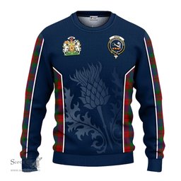 ScotsTee Shop Scottish Skene of Cromar Clan Scottish Crest and Scottish Thistle Sport Tartan Sweatshirt