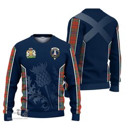 ScotsTee Shop Scottish MacLean of Duart Ancient Clan Scottish Crest and Scottish Thistle Sport Tartan Sweatshirt