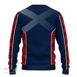 ScotsTee Shop Scottish Wallace Weathered Clan Scottish Crest and Scottish Thistle Sport Tartan Sweatshirt