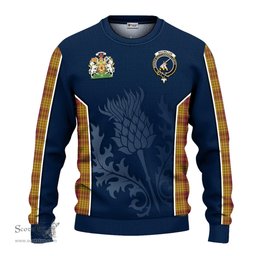 ScotsTee Shop Scottish MacMillan Dress Clan Scottish Crest and Scottish Thistle Sport Tartan Sweatshirt