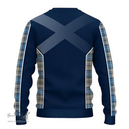 ScotsTee Shop Scottish Napier Ancient Clan Scottish Crest and Scottish Thistle Sport Tartan Sweatshirt