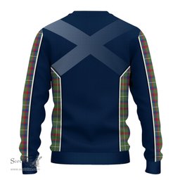 ScotsTee Shop Scottish Shaw Green Modern Clan Scottish Crest and Scottish Thistle Sport Tartan Sweatshirt