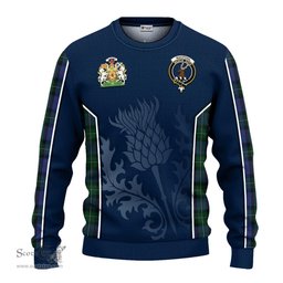 ScotsTee Shop Scottish MacPhail Hunting Clan Scottish Crest and Scottish Thistle Sport Tartan Sweatshirt