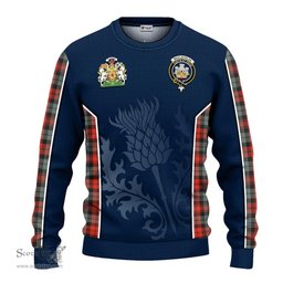 ScotsTee Shop Scottish MacLachlan Weathered Clan Scottish Crest and Scottish Thistle Sport Tartan Sweatshirt
