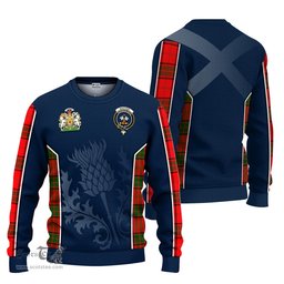 ScotsTee Shop Scottish Maxtone Clan Scottish Crest and Scottish Thistle Sport Tartan Sweatshirt