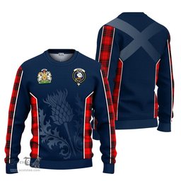 ScotsTee Shop Scottish Wemyss Modern Clan Scottish Crest and Scottish Thistle Sport Tartan Sweatshirt