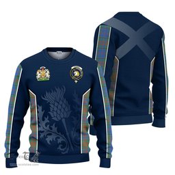 ScotsTee Shop Scottish Stewart of Appin Hunting Ancient Clan Scottish Crest and Scottish Thistle Sport Tartan Sweatshirt