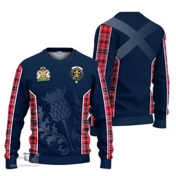 ScotsTee Shop Scottish Udny Clan Scottish Crest and Scottish Thistle Sport Tartan Sweatshirt