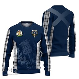 ScotsTee Shop Scottish Wallace Dress Clan Scottish Crest and Scottish Thistle Sport Tartan Sweatshirt