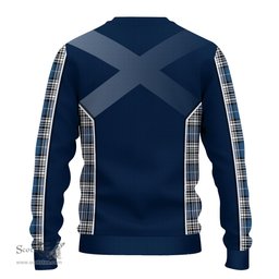 ScotsTee Shop Scottish Napier Modern Clan Scottish Crest and Scottish Thistle Sport Tartan Sweatshirt