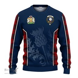 ScotsTee Shop Scottish Wemyss Clan Scottish Crest and Scottish Thistle Sport Tartan Sweatshirt