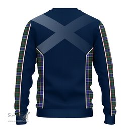 ScotsTee Shop Scottish Ogilvie (Ogilvy) Hunting Modern Clan Scottish Crest and Scottish Thistle Sport Tartan Sweatshirt
