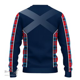 ScotsTee Shop Scottish MacTavish Modern Clan Scottish Crest and Scottish Thistle Sport Tartan Sweatshirt