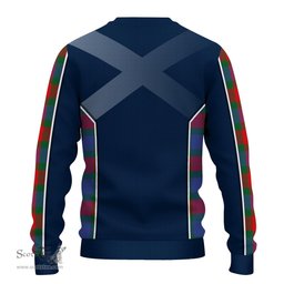 ScotsTee Shop Scottish Mar Clan Scottish Crest and Scottish Thistle Sport Tartan Sweatshirt