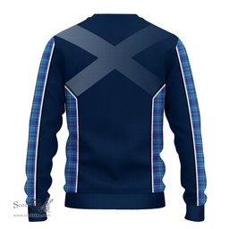 ScotsTee Shop Scottish Mercer Modern Clan Scottish Crest and Scottish Thistle Sport Tartan Sweatshirt