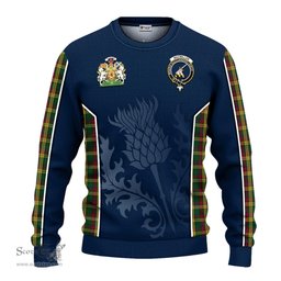 ScotsTee Shop Scottish MacMillan Ancient Clan Scottish Crest and Scottish Thistle Sport Tartan Sweatshirt