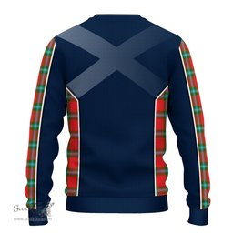 ScotsTee Shop Scottish MacLaine of Loch Buie Clan Scottish Crest and Scottish Thistle Sport Tartan Sweatshirt