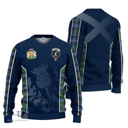 ScotsTee Shop Scottish MacRae Hunting Ancient Clan Scottish Crest and Scottish Thistle Sport Tartan Sweatshirt