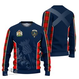 ScotsTee Shop Scottish Maxwell Modern Clan Scottish Crest and Scottish Thistle Sport Tartan Sweatshirt