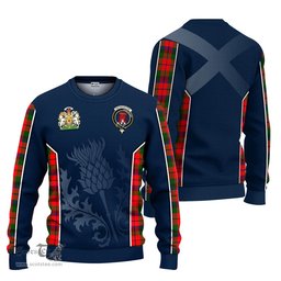 ScotsTee Shop Scottish MacNaughton Modern Clan Scottish Crest and Scottish Thistle Sport Tartan Sweatshirt