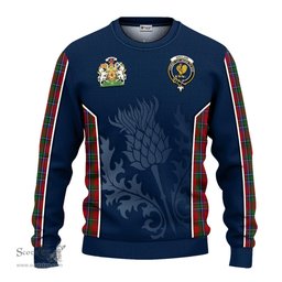 ScotsTee Shop Scottish Sinclair Clan Scottish Crest and Scottish Thistle Sport Tartan Sweatshirt