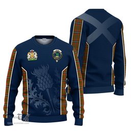 ScotsTee Shop Scottish Seton Hunting Modern Clan Scottish Crest and Scottish Thistle Sport Tartan Sweatshirt