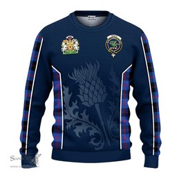 ScotsTee Shop Scottish Maule Clan Scottish Crest and Scottish Thistle Sport Tartan Sweatshirt
