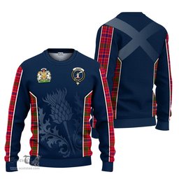 ScotsTee Shop Scottish MacRae Modern Clan Scottish Crest and Scottish Thistle Sport Tartan Sweatshirt