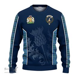ScotsTee Shop Scottish Matheson Hunting Ancient Clan Scottish Crest and Scottish Thistle Sport Tartan Sweatshirt