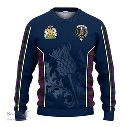 ScotsTee Shop Scottish MacLennan Clan Scottish Crest and Scottish Thistle Sport Tartan Sweatshirt