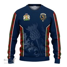 ScotsTee Shop Scottish MacKintosh Red Clan Scottish Crest and Scottish Thistle Sport Tartan Sweatshirt