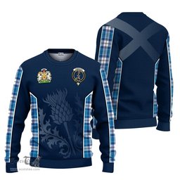 ScotsTee Shop Scottish Roberton Clan Scottish Crest and Scottish Thistle Sport Tartan Sweatshirt