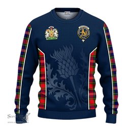 ScotsTee Shop Scottish MacPherson Modern Clan Scottish Crest and Scottish Thistle Sport Tartan Sweatshirt