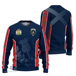 ScotsTee Shop Scottish Ross Modern Clan Scottish Crest and Scottish Thistle Sport Tartan Sweatshirt