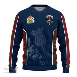 ScotsTee Shop Scottish Rattray Clan Scottish Crest and Scottish Thistle Sport Tartan Sweatshirt
