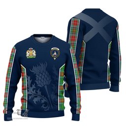 ScotsTee Shop Scottish Muirhead Clan Scottish Crest and Scottish Thistle Sport Tartan Sweatshirt
