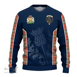 ScotsTee Shop Scottish Scott Ancient Clan Scottish Crest and Scottish Thistle Sport Tartan Sweatshirt
