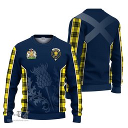 ScotsTee Shop Scottish MacLeod of Lewis Modern Clan Scottish Crest and Scottish Thistle Sport Tartan Sweatshirt