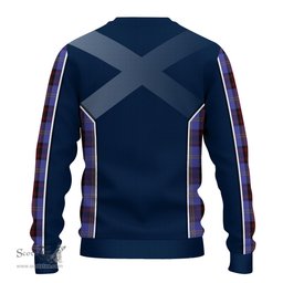 ScotsTee Shop Scottish Rutherford Clan Scottish Crest and Scottish Thistle Sport Tartan Sweatshirt