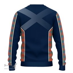 ScotsTee Shop Scottish Robertson Ancient Clan Scottish Crest and Scottish Thistle Sport Tartan Sweatshirt