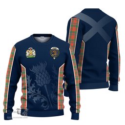 ScotsTee Shop Scottish Munro Ancient Clan Scottish Crest and Scottish Thistle Sport Tartan Sweatshirt