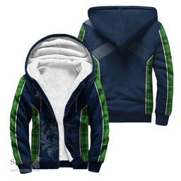 ScotsTee Shop Scottish Boyle Clan Scottish Crest and Scottish Thistle Sport Tartan Sherpa Hoodie