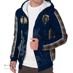 ScotsTee Shop Scottish Douglas Ancient Dress Clan Scottish Crest and Scottish Thistle Sport Tartan Sherpa Hoodie