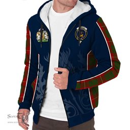 ScotsTee Shop Scottish Cameron Clan Scottish Crest and Scottish Thistle Sport Tartan Sherpa Hoodie