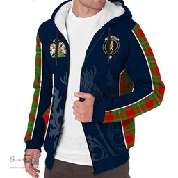 ScotsTee Shop Scottish Callander Modern Clan Scottish Crest and Scottish Thistle Sport Tartan Sherpa Hoodie