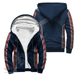 ScotsTee Shop Scottish Hamilton Ancient Clan Scottish Crest and Scottish Thistle Sport Tartan Sherpa Hoodie