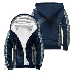 ScotsTee Shop Scottish Henderson Dress Clan Scottish Crest and Scottish Thistle Sport Tartan Sherpa Hoodie