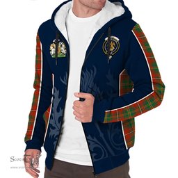 ScotsTee Shop Scottish Hay Ancient Clan Scottish Crest and Scottish Thistle Sport Tartan Sherpa Hoodie